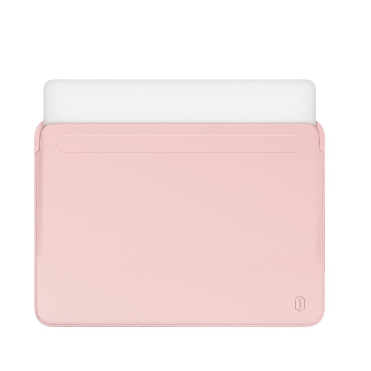 WIWU Skinpro II Waterproof Ultra-thin Leather Laptop Bag Sleeve Case for MacBook Pro 16-inch - Pink-2