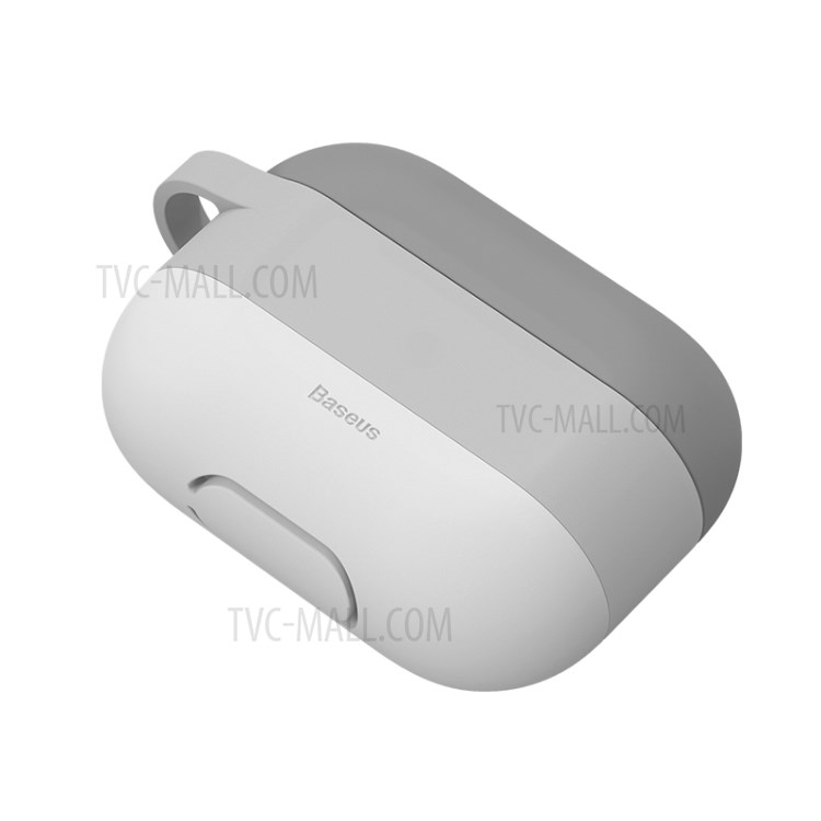 BASEUS Cloud Style with Hook Silicone Protective Cover for Apple AirPods Pro - Grey-9