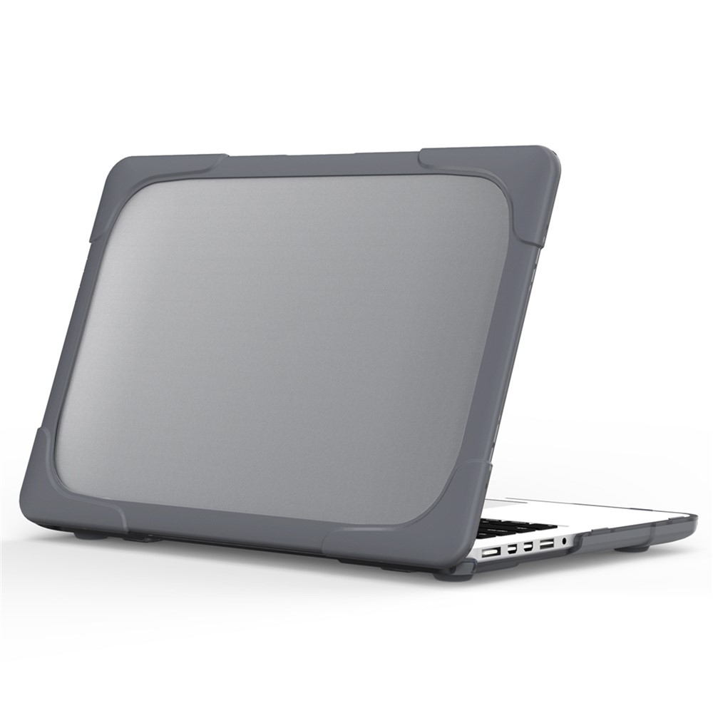 Due Pezzi Di Plastica + TPU Con Coperture Basamento Per Macbook Pro Nuovo A2141 16" - Grigio-14