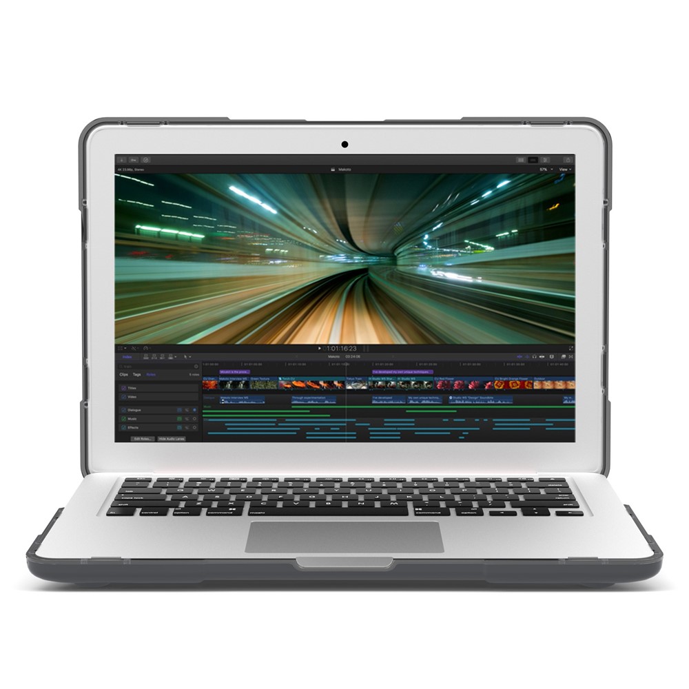 Due Pezzi Di Plastica + TPU Con Coperture Basamento Per Macbook Pro Nuovo A2141 16" - Grigio-15