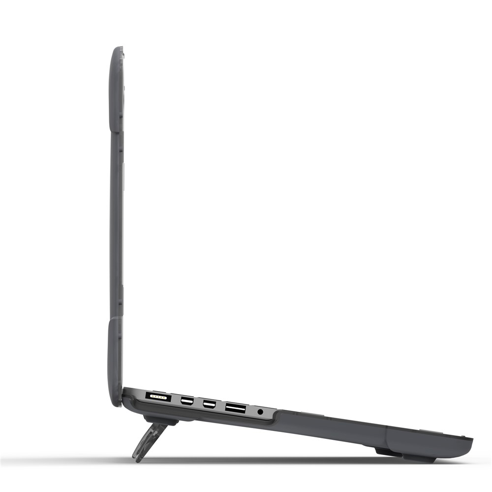 Diseño de Disipación de Calor de Plástico de Dos Piezas + TPU Con Stand Shell Para MacBook New Pro 16 "a2141 - Gris-8