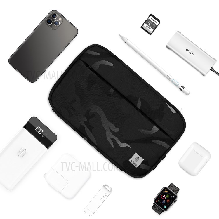 WiWU Electronics Accessories Organizer Bag Portable Storage Bag for Mouse Charging Cable Power Bank Power Adaptor - Black-2