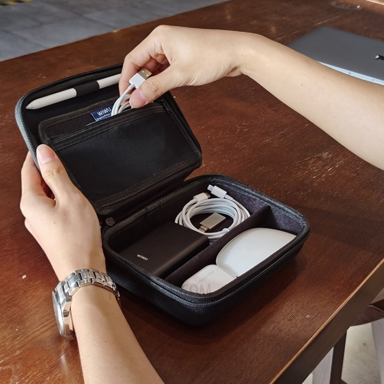 WIWU Electrónica De Qualidade EVA Caso De Armazenamento Saco De Viagem Bolsa De Transporte Para Banco Cabo / Potência Etc-5