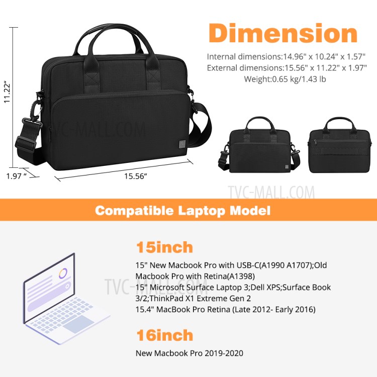 WIWU Modèle Horizontal Alpha Ordinateur Portable 16 Pouces Sac À Main-8