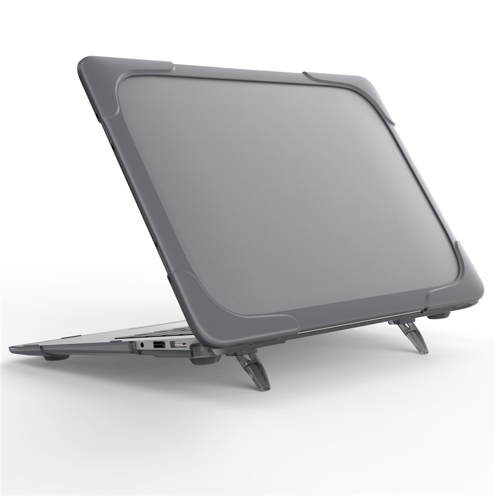 Case di Protezione Ibrido PC+TPU Trasparente Per MacBook Air 13 "(a1932/a2179) 2018/2019/2020 - Grigio-2