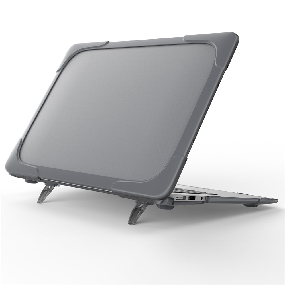 Case di Protezione Ibrido PC+TPU Trasparente Per MacBook Air 13 "(a1932/a2179) 2018/2019/2020 - Grigio-3