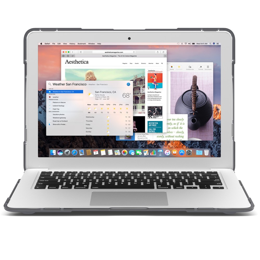 PC+TPU Hybrid Protective Case for MacBook Air 13" (A1932/A2179) 2018/2019/2020 - Grey-8