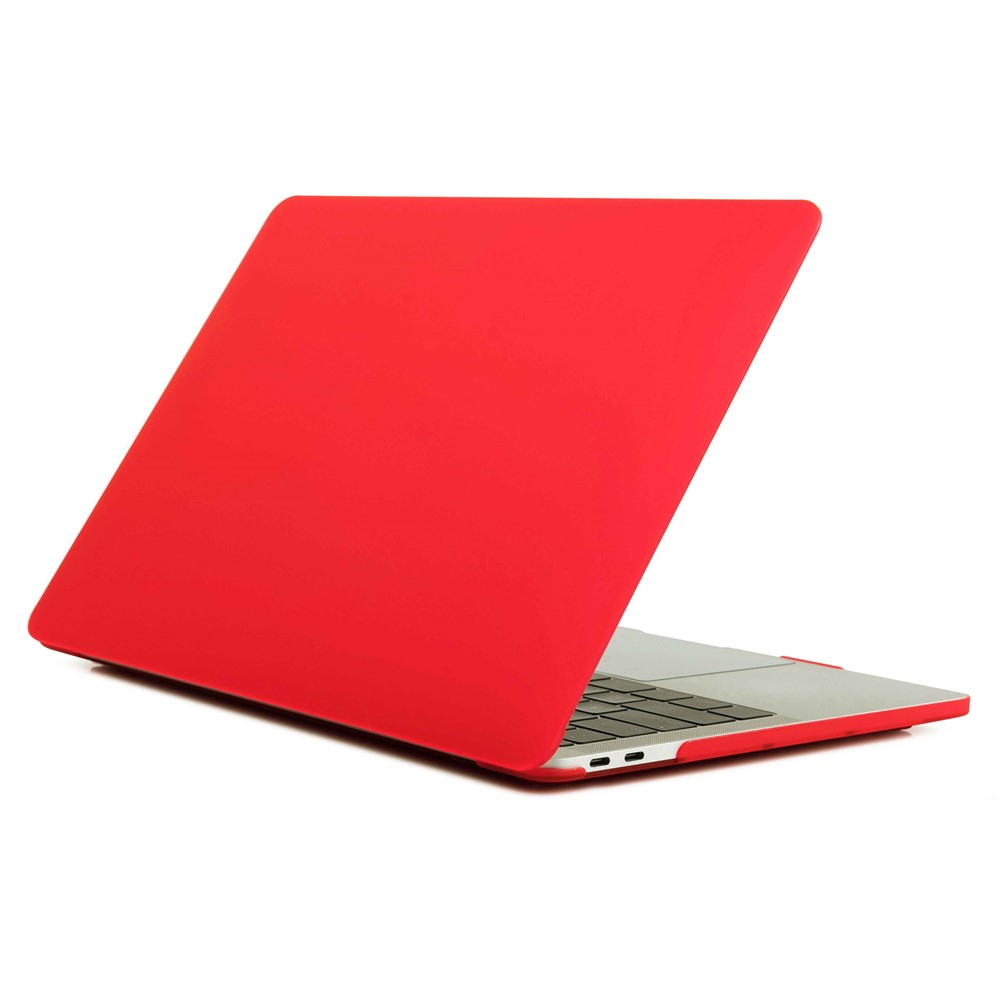 Matte PC Front and Back Protective Phone Case Mobile Phone Bag Shell for MacBook Pro 13 inch (2020) / (2019) / (2018) / (2017) / (2016) A1706 A1708 A1989 A2159 A2251 A2289 A2338 - Red