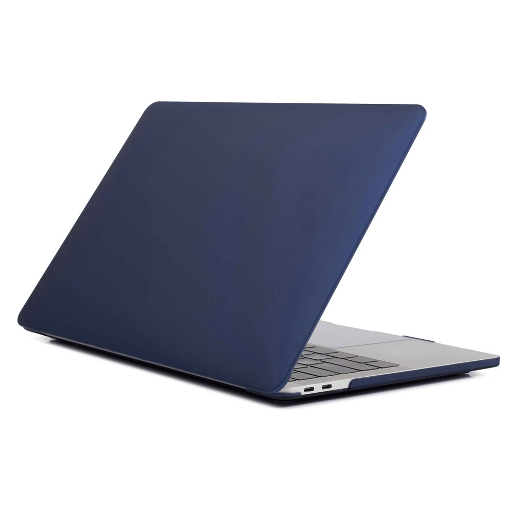 Matte PC Front and Back Protective Phone Case Mobile Phone Bag Shell for MacBook Pro 13 inch (2020) / (2019) / (2018) / (2017) / (2016) A1706 A1708 A1989 A2159 A2251 A2289 A2338 - Navy Blue