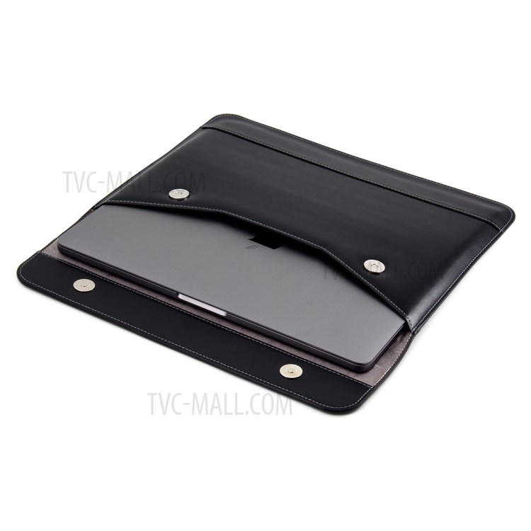 LENTION Leather Sleeve Case for New MacBook Pro 16 inch with Multi-Touch Bar - Black-1