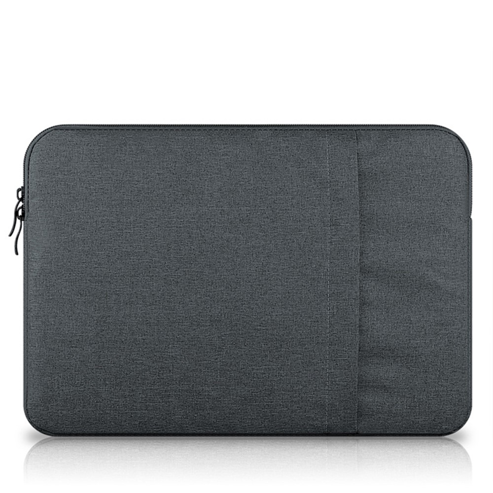 Nylon Laptop Sleeve Protective Case for 11-inch Laptop Computer Soft Plush Bag - Dark Grey-1