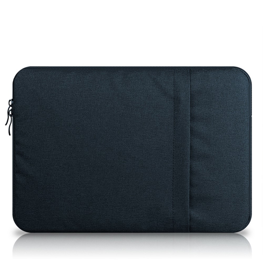 Nylon Laptop Sleeve Protective Case for 13-inch Laptop Computer Soft Plush Bag - Navy Blue-1