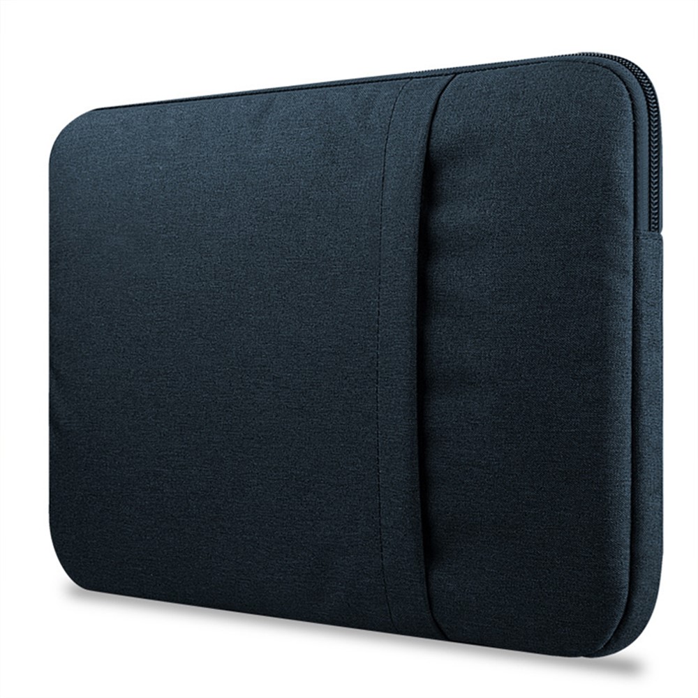 Nylon Laptop Sleeve Protective Case for 13-inch Laptop Computer Soft Plush Bag - Navy Blue-5