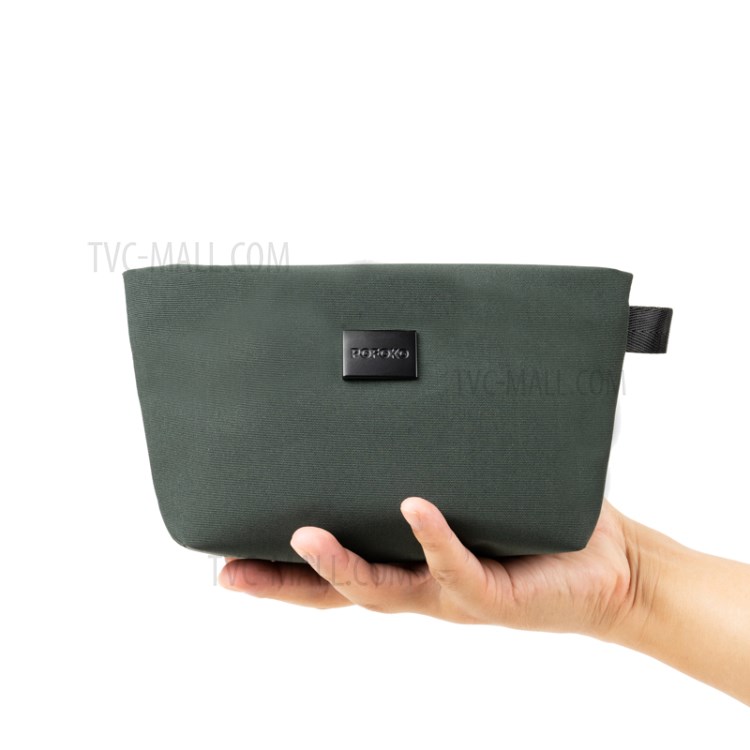 POFOKO E100 Storage Pouch Zipper Bag Case for Laptop Power Adapter Wireless Mouse Earphones Charging Cable - Green-1