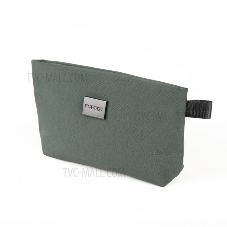 POFOKO E100 Storage Pouch Zipper Bag Case for Laptop Power Adapter Wireless Mouse Earphones Charging Cable - Green-3
