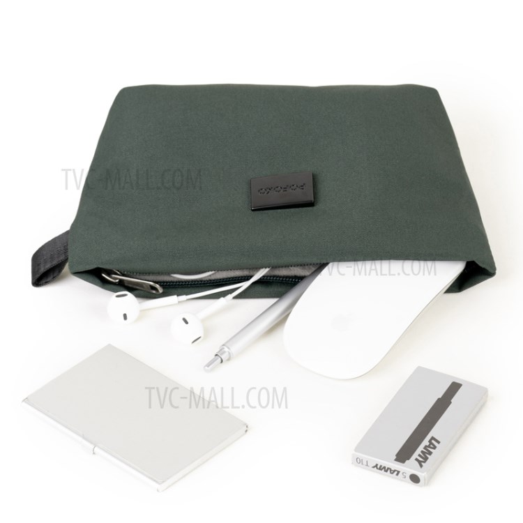 POFOKO E100 Storage Pouch Zipper Bag Case for Laptop Power Adapter Wireless Mouse Earphones Charging Cable - Green-4