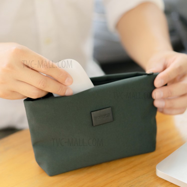 POFOKO E100 Storage Pouch Zipper Bag Case for Laptop Power Adapter Wireless Mouse Earphones Charging Cable - Green-9