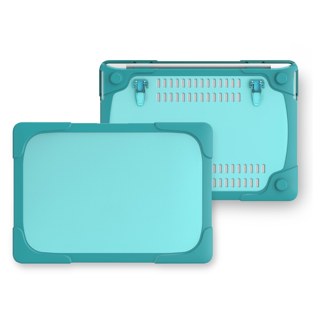 Two-piece Plastic + TPU Protective Laptop Case for MacBook Pro 13 inch with/without Touch Bar (2020-2016) A1706 A1989 A2159 A1708 - Baby Blue-1