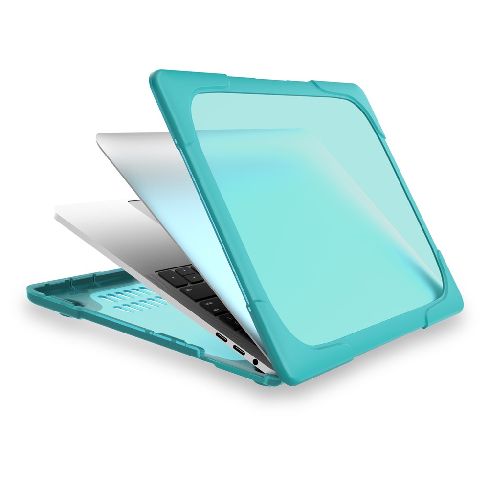 Two-piece Plastic + TPU Protective Laptop Case for MacBook Pro 13 inch with/without Touch Bar (2020-2016) A1706 A1989 A2159 A1708 - Baby Blue-10