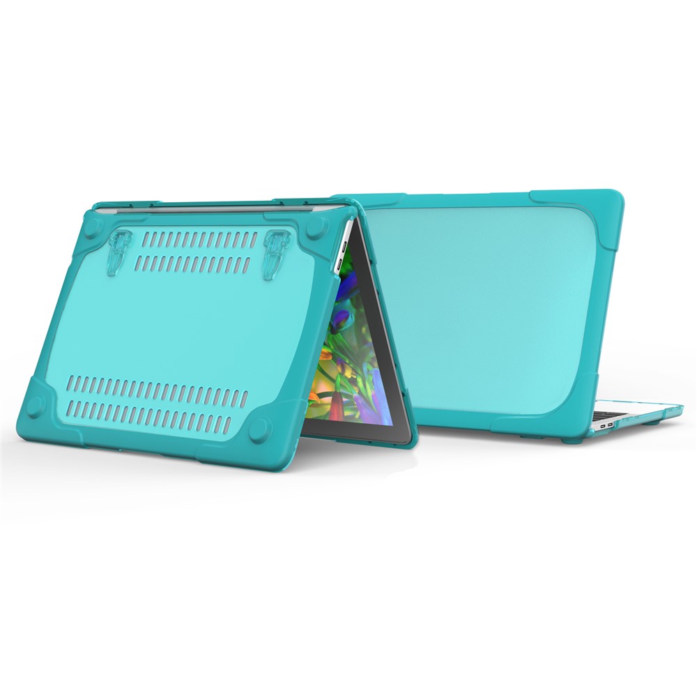 Two-piece Plastic + TPU Protective Laptop Case for MacBook Pro 13 inch with/without Touch Bar (2020-2016) A1706 A1989 A2159 A1708 - Baby Blue-11