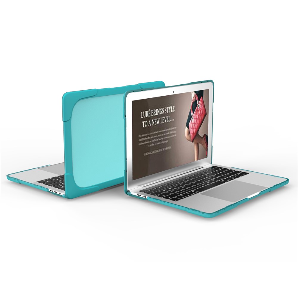 Two-piece Plastic + TPU Protective Laptop Case for MacBook Pro 13 inch with/without Touch Bar (2020-2016) A1706 A1989 A2159 A1708 - Baby Blue-16