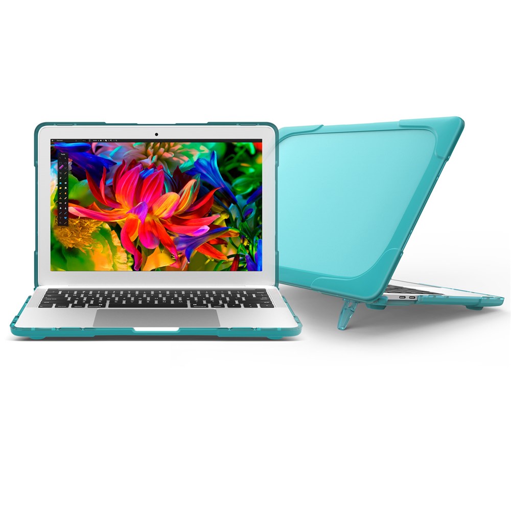 Two-piece Plastic + TPU Protective Laptop Case for MacBook Pro 13 inch with/without Touch Bar (2020-2016) A1706 A1989 A2159 A1708 - Baby Blue-3