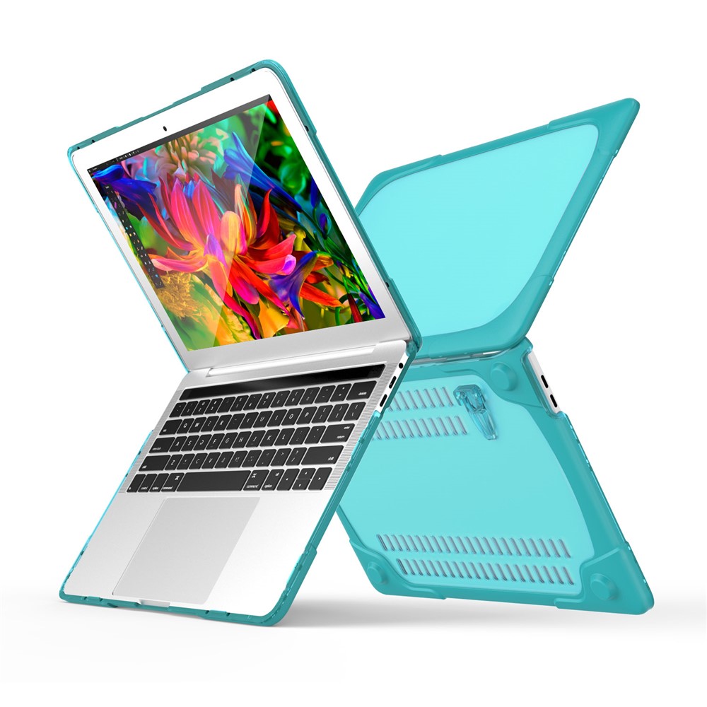 Two-piece Plastic + TPU Protective Laptop Case for MacBook Pro 13 inch with/without Touch Bar (2020-2016) A1706 A1989 A2159 A1708 - Baby Blue-7