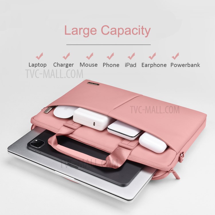 Large Capacity Laptop Bag Laptop Sleeve Tote Bag Computer Handbag Fits 13.3''-14'' Laptop - Pink-4