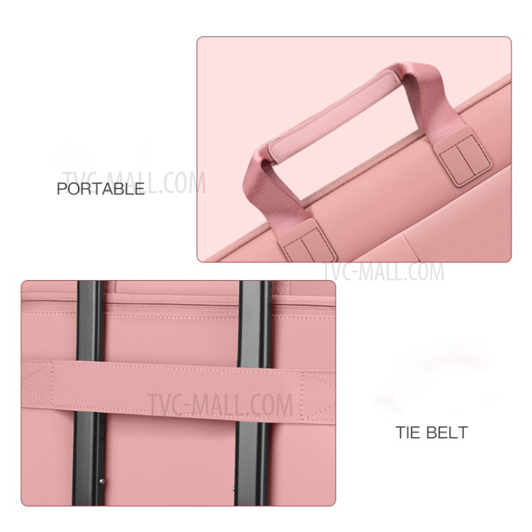 Large Capacity Laptop Bag Laptop Sleeve Tote Bag Computer Handbag Fits 13.3''-14'' Laptop - Pink-7