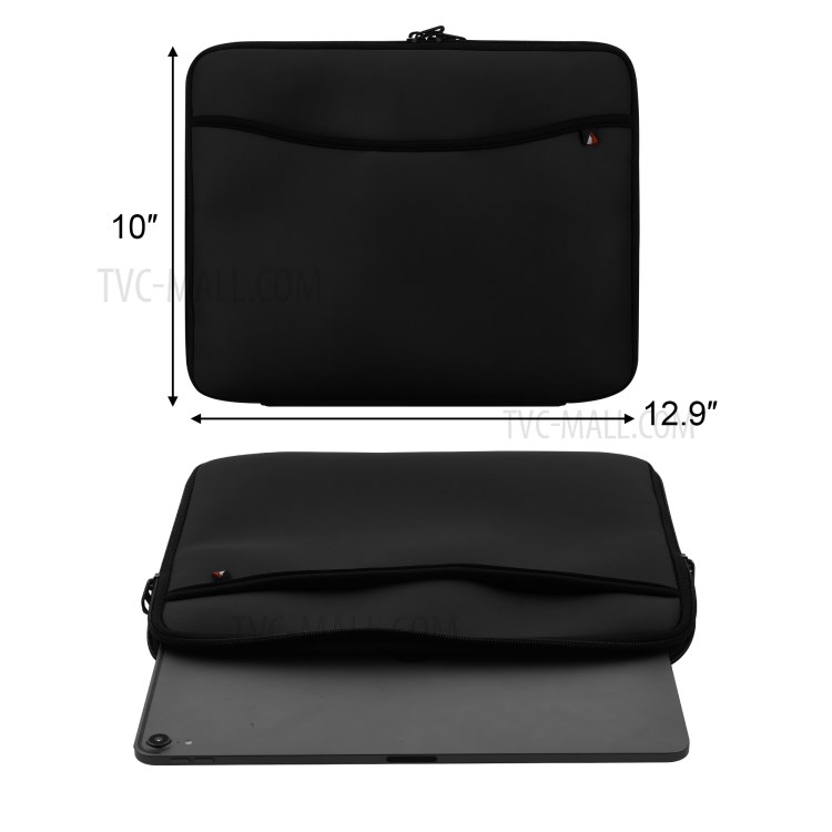12.9-inch Soft Neoprene Storage Bag Tablets Carrying Sleeve Case Bag - Black-3