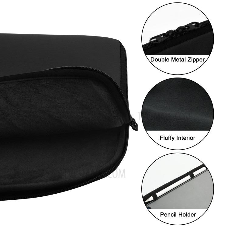 12.9-inch Soft Neoprene Storage Bag Tablets Carrying Sleeve Case Bag - Black-5