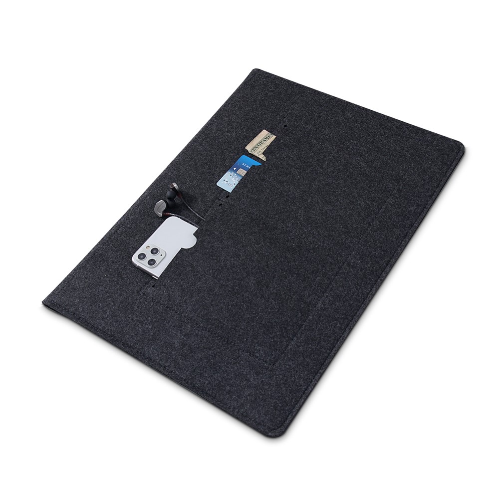 Dual Pocket Laptop Inner Bag Tablet Storage Bag Sleeve Case Protector for 15.6 inch Notebook - Black-6