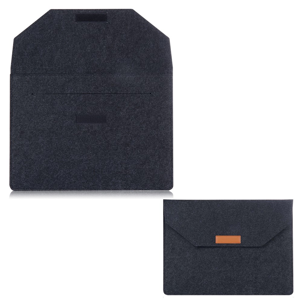Dual Pocket Laptop Inner Bag Tablet Storage Bag Sleeve Case Protector for 15.6 inch Notebook - Black-8