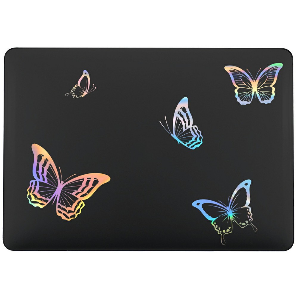 For MacBook Air 13 inch (2026) A3449 / (2025) A3240 / (2024) A3113 / (2022) A2681 Case Cold Stamping Laptops PC Hard Shell - LT-4 Clear Black