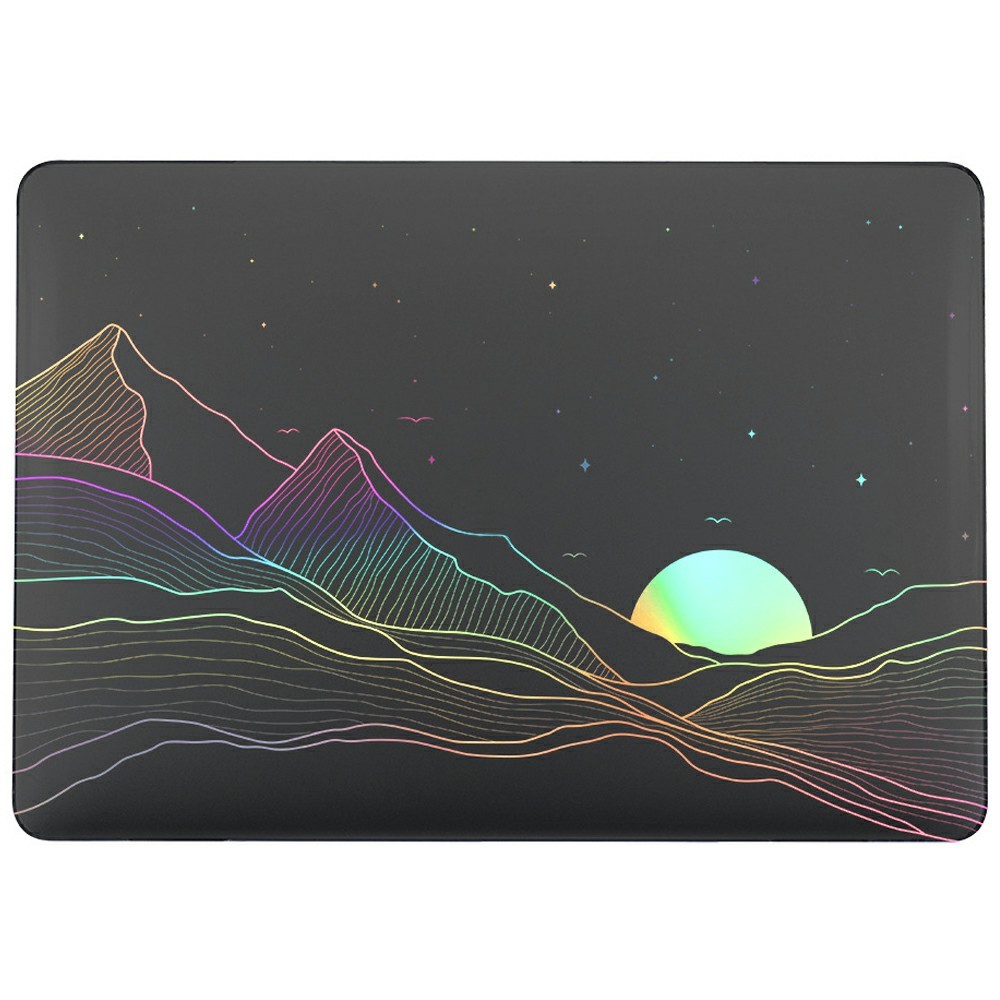 For MacBook Air 13 inch (2026) A3449 / (2025) A3240 / (2024) A3113 / (2022) A2681 Case Cold Stamping Laptops PC Hard Shell - LT-17 Clear Black
