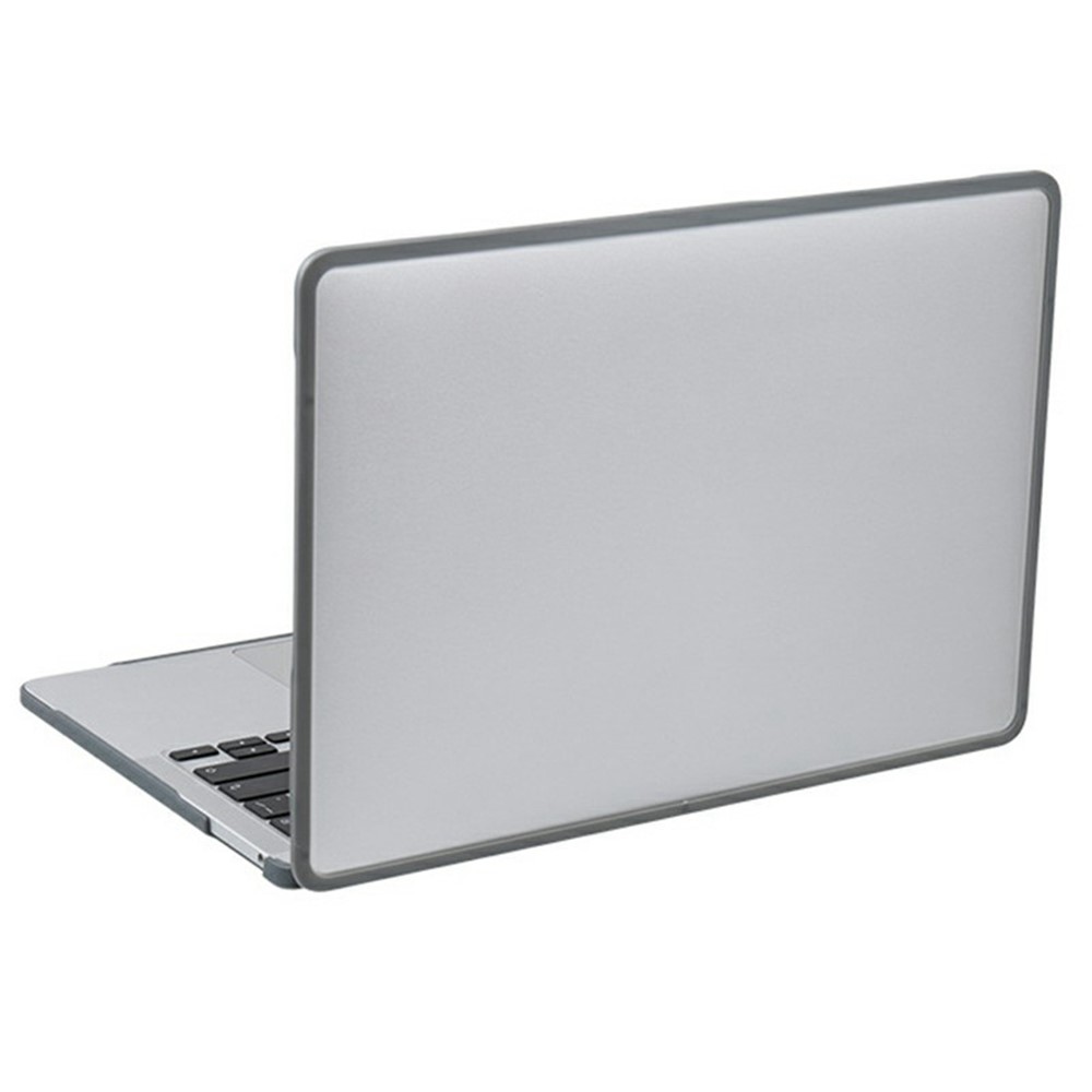 Laptop Protective Case For MacBook Air 13 inch (2026) / (2025) / (2024) / (2022) TPU+PC Frosted Matte Hard Shell Cover - TPU Grey Edges + Transparent PC