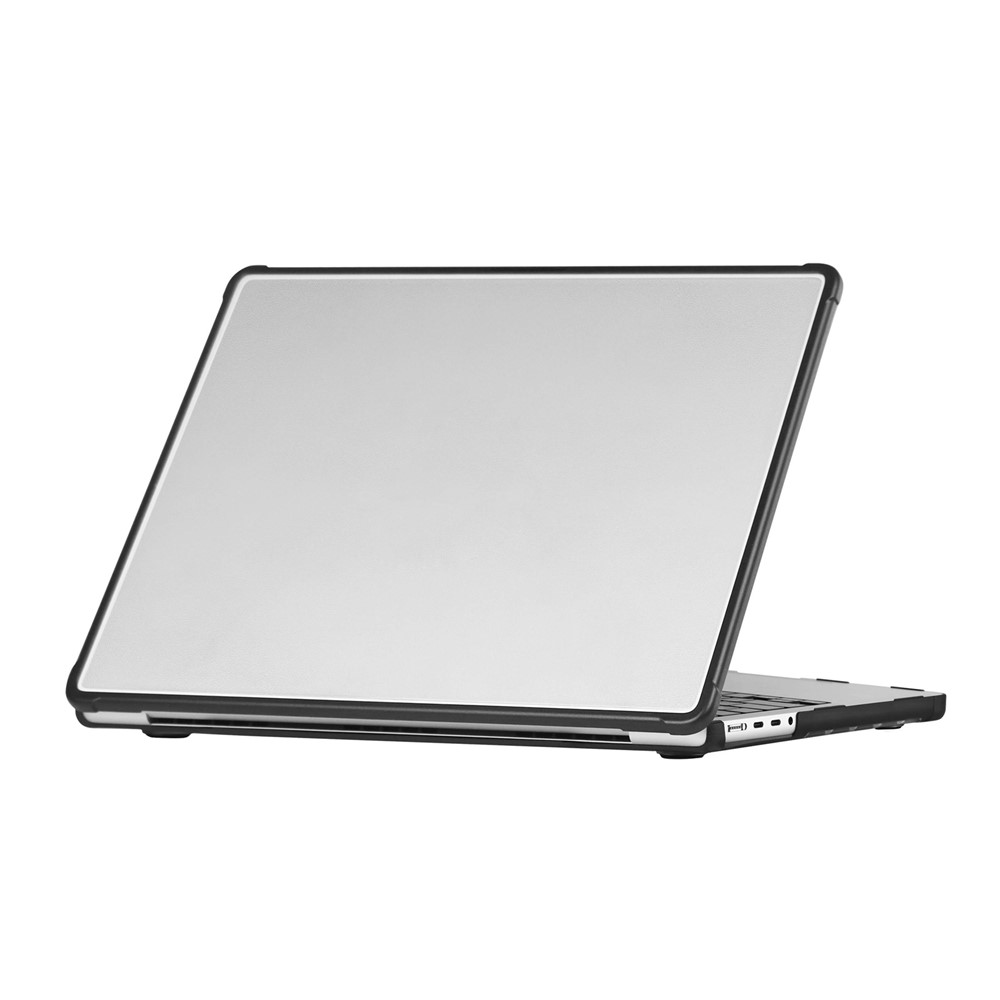 For MacBook Pro 16 inch (2026)  /  (2025)  /  (2024)  /  (2023)  /  (2021) Case Ultra Thin PC TPU Hard Shell Cover with Reinforced Corners - Transparent Black