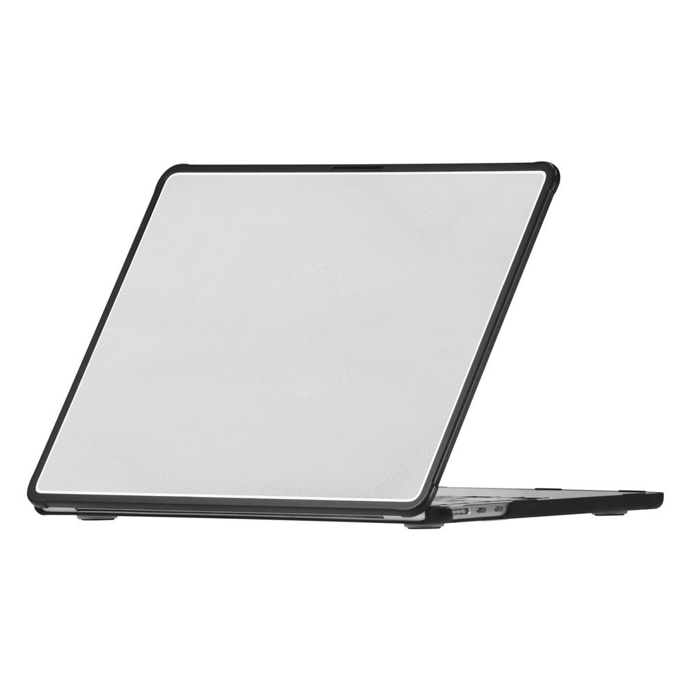 For MacBook Air 15 inch (2026) / (2025) / (2024) / (2023) Case Ultra Thin PC TPU Hard Shell Cover with Reinforced Corners - Transparent Black