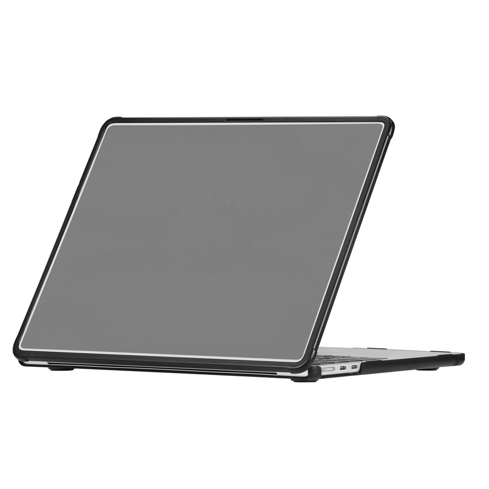 For MacBook Air 15 inch (2026)  /  (2025)  /  (2024)  /  (2023) Case Ultra Thin PC TPU Hard Shell Cover with Reinforced Corners - Black