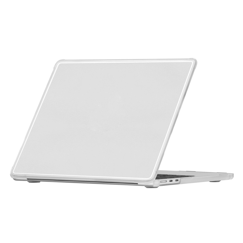For MacBook Air 15 inch (2026) / (2025) / (2024) / (2023) Case Ultra Thin PC TPU Hard Shell Cover with Reinforced Corners - White