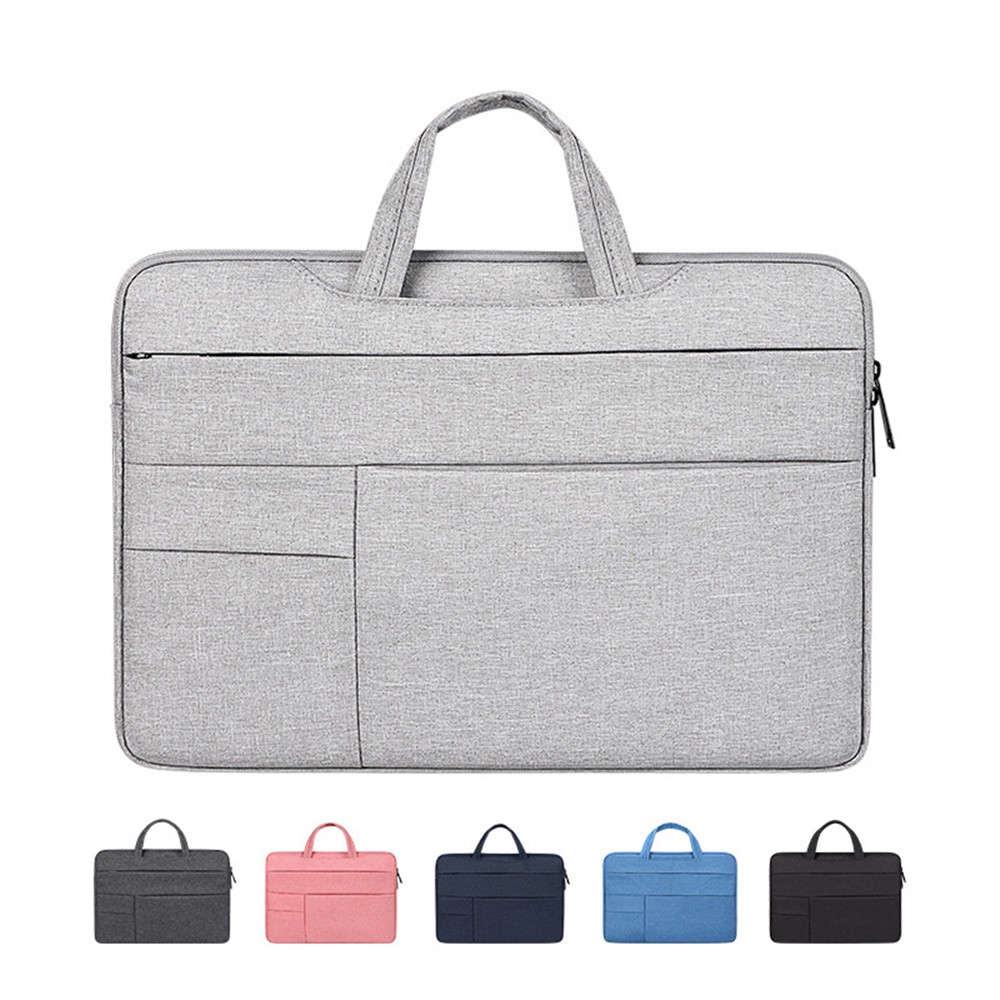 ND05S Shockproof Liner Laptop Bag Waterproof Carrying Case with Multiple Pockets for 15.6 Inch Notebook - Grey-6