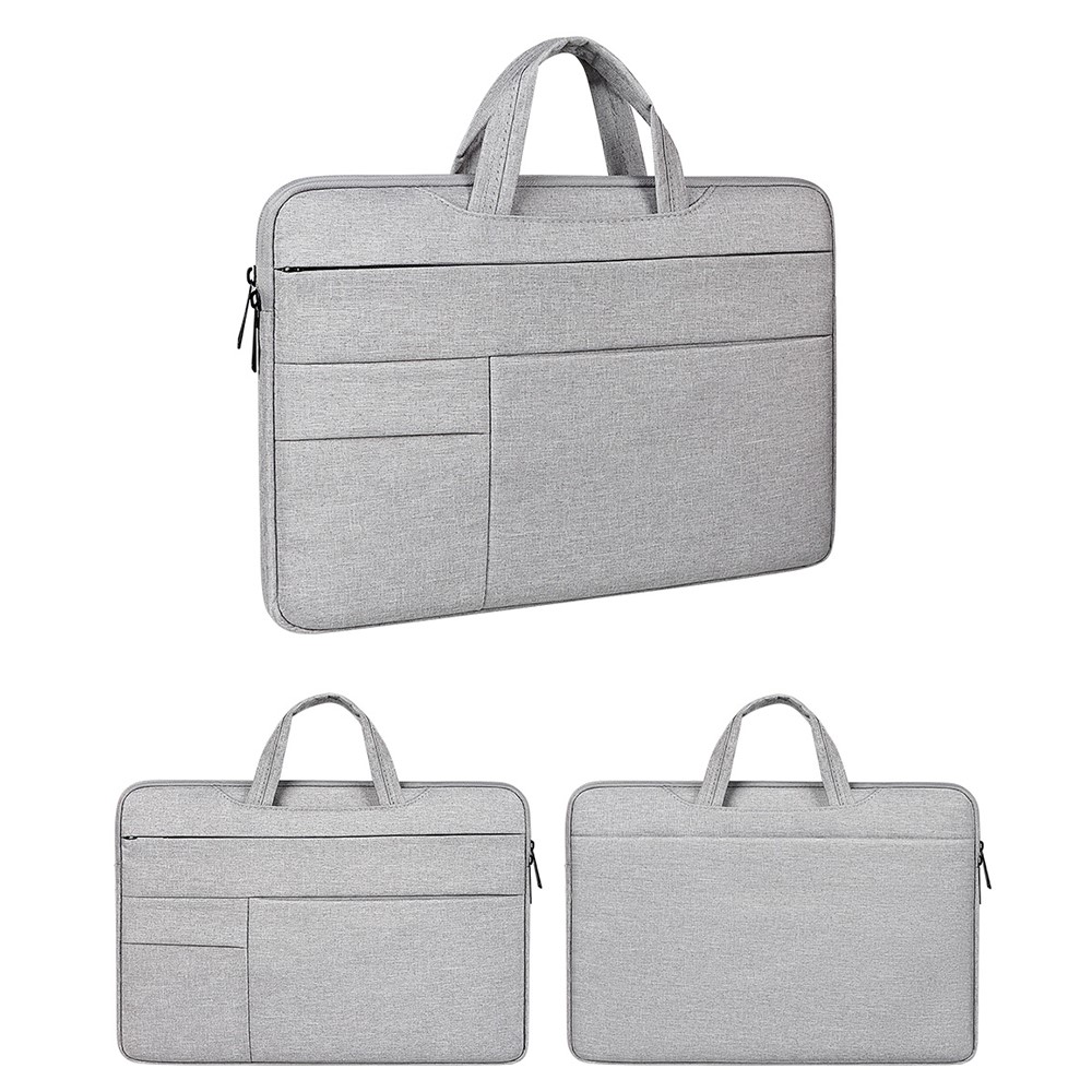ND05S Shockproof Liner Laptop Bag Waterproof Carrying Case with Multiple Pockets for 15.6 Inch Notebook - Grey-7