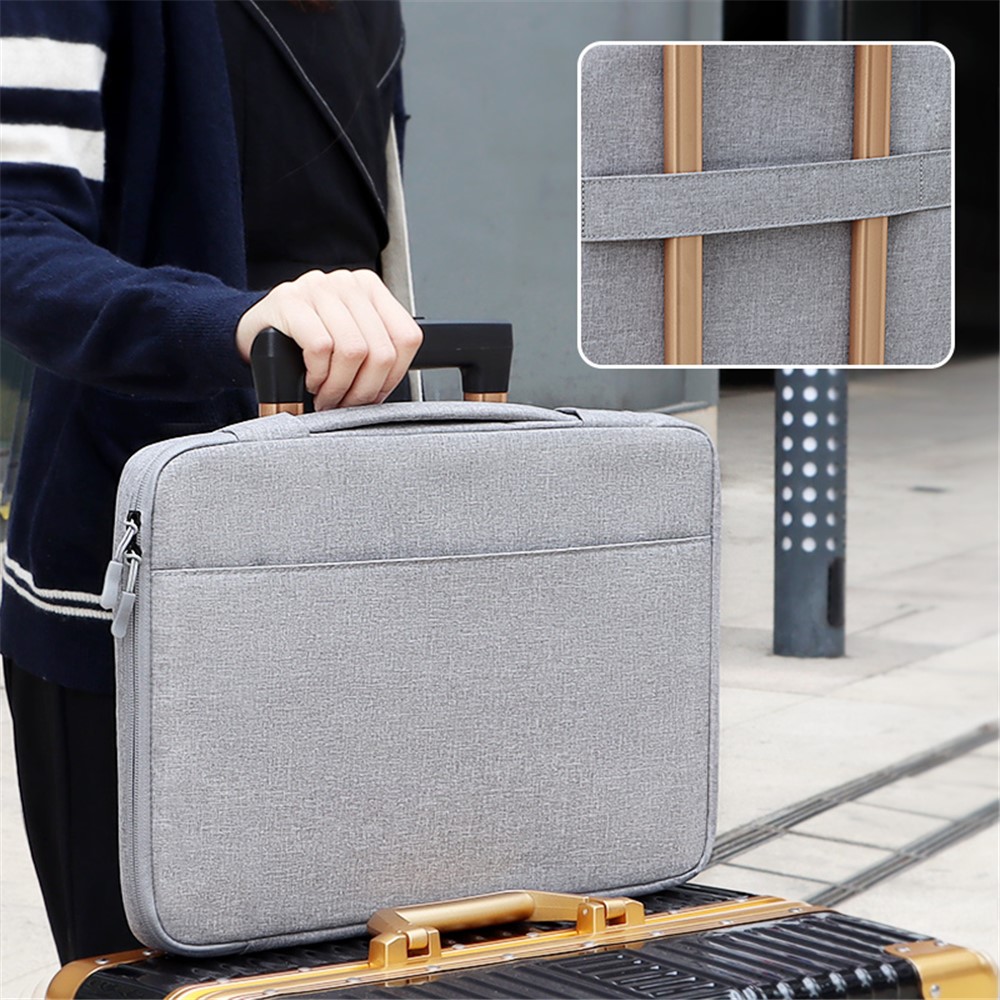 ND04 Anti-vibration Notebook Computer Protective Wear-resistant Handbag for 15.6 inch Laptop - Grey-4