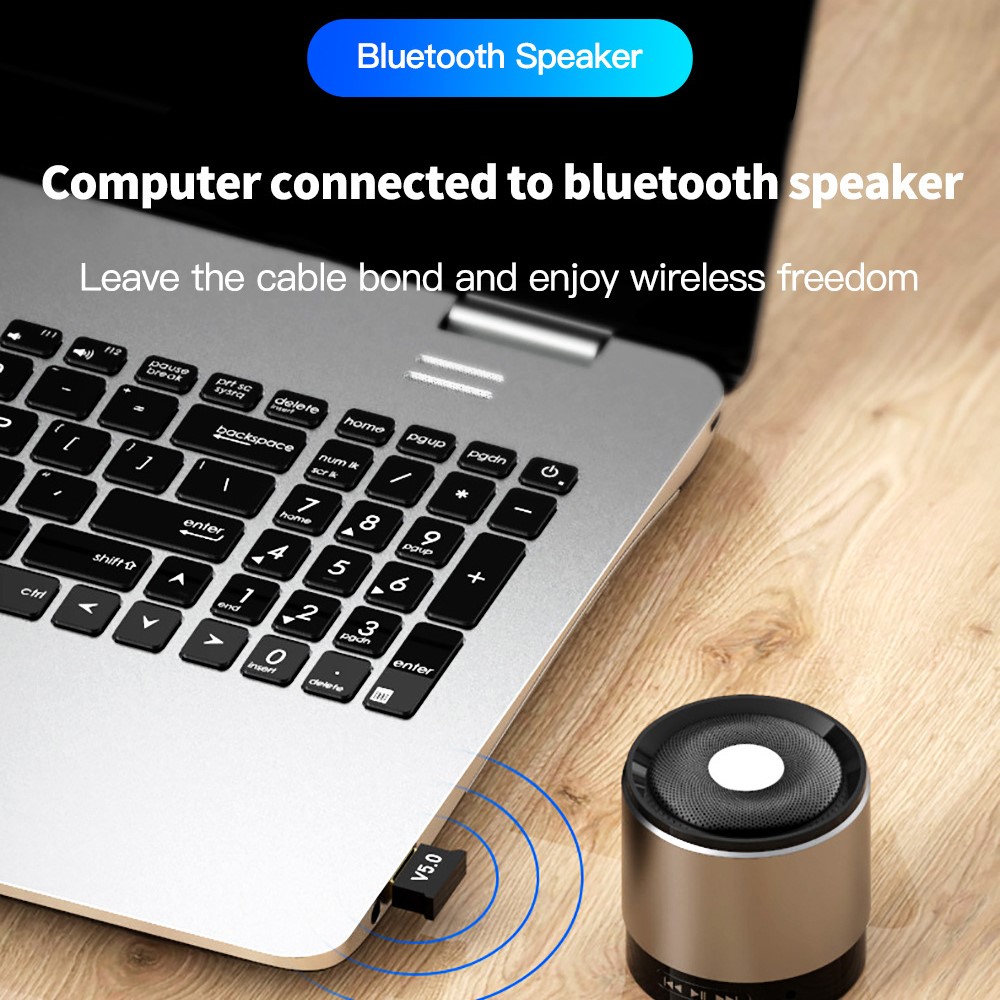 Adaptador USB Bluetooth 5.0 Receptor de Áudio Bluetooth Externo Para Laptops