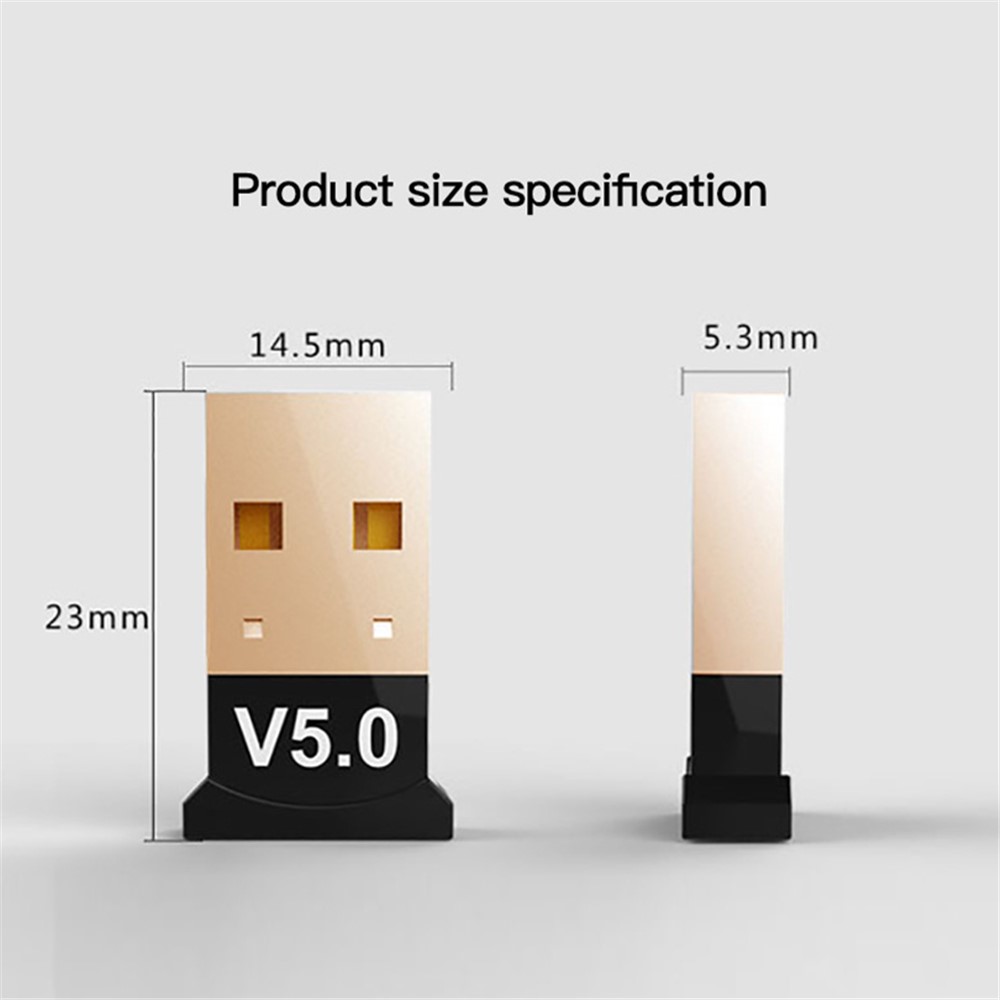 USB Bluetooth 5.0 Adapter External Mini Bluetooth Audio Receiver for Laptops-7