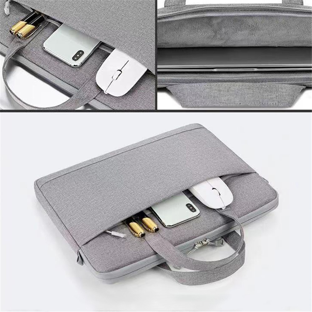 028 Series Laptop Case Simple Style Laptop Handbag Computer Carrying Case for 13-13.3 inch Laptop - Grey-3