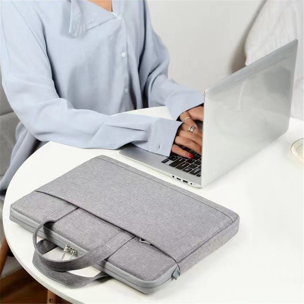 028 Series Laptop Case Simple Style Laptop Handbag Computer Carrying Case for 13-13.3 inch Laptop - Grey-7