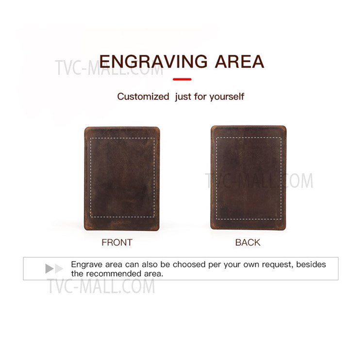 CONTACTS FAMILY Multifunctional Retro Style Genuine Leather Laptop Sleeve Mouse Pad for Macbook Pro Pro/Air 15.4inch - Coffee-5