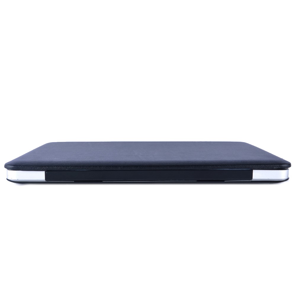 Single Side PU Leather Coated PC Protective Case with Hollow-out Bottom for MacBook Pro 13.3-inch (A1278) - Black-5