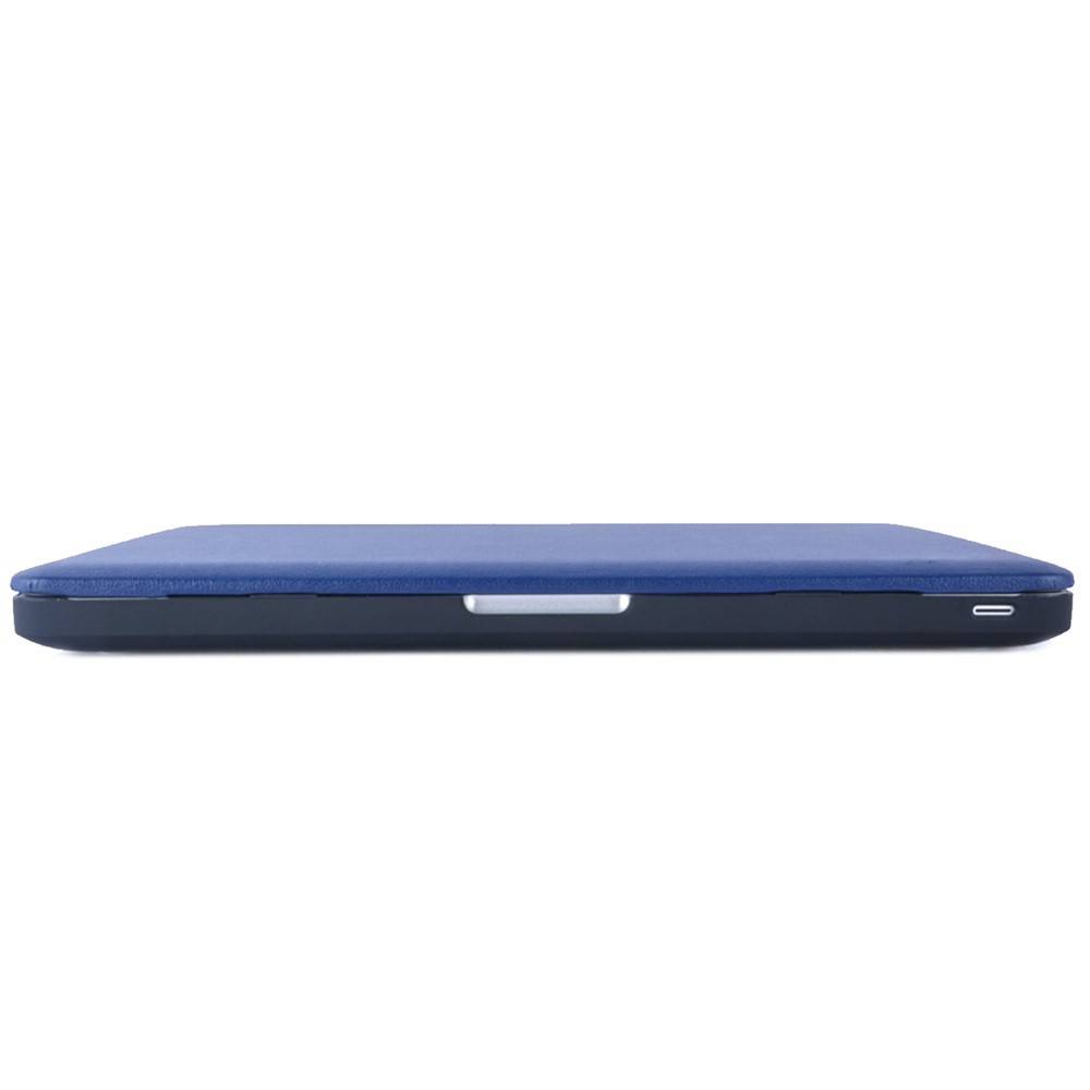Single Side PU Leather Coated PC Protective Case for MacBook Pro Retina 13-inch (A1425/A1502) - Dark Blue-4